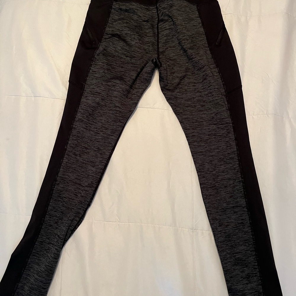 Gray and Black Athletic Leggings